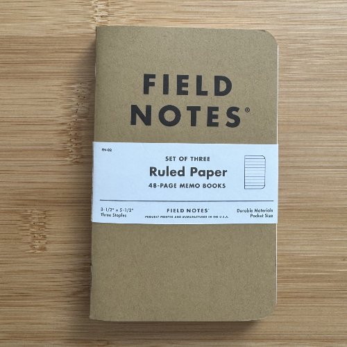Field Notes Kraft 3-Pack, Ruled Paper