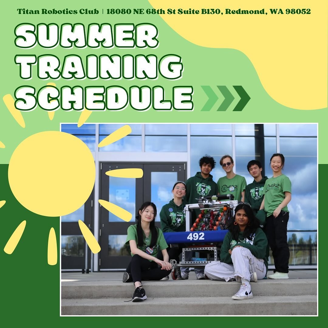 SUMMER TRAINING CALENDAR IS NOW OUT ‼️‼️Tell your friends. Tell your family! Tell your neighbors&hellip; 👀 👀

#robotics #firstrobotics #frc #ftc #summer #training #summertraining #mechanical #programming #learn #stem #stemeducation