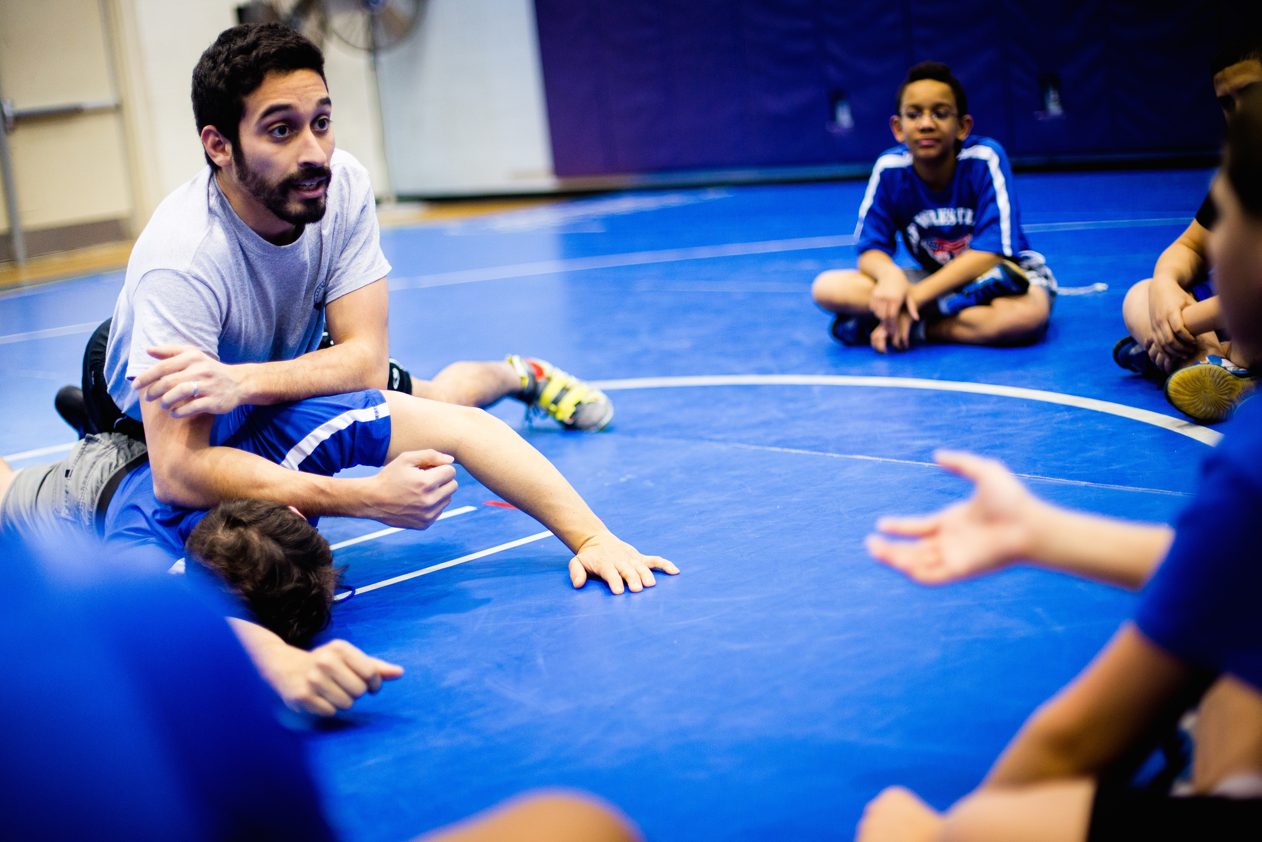 Boston Youth wrestling trainging on the 27th of Feb, 2015. Photo by Ann Wang