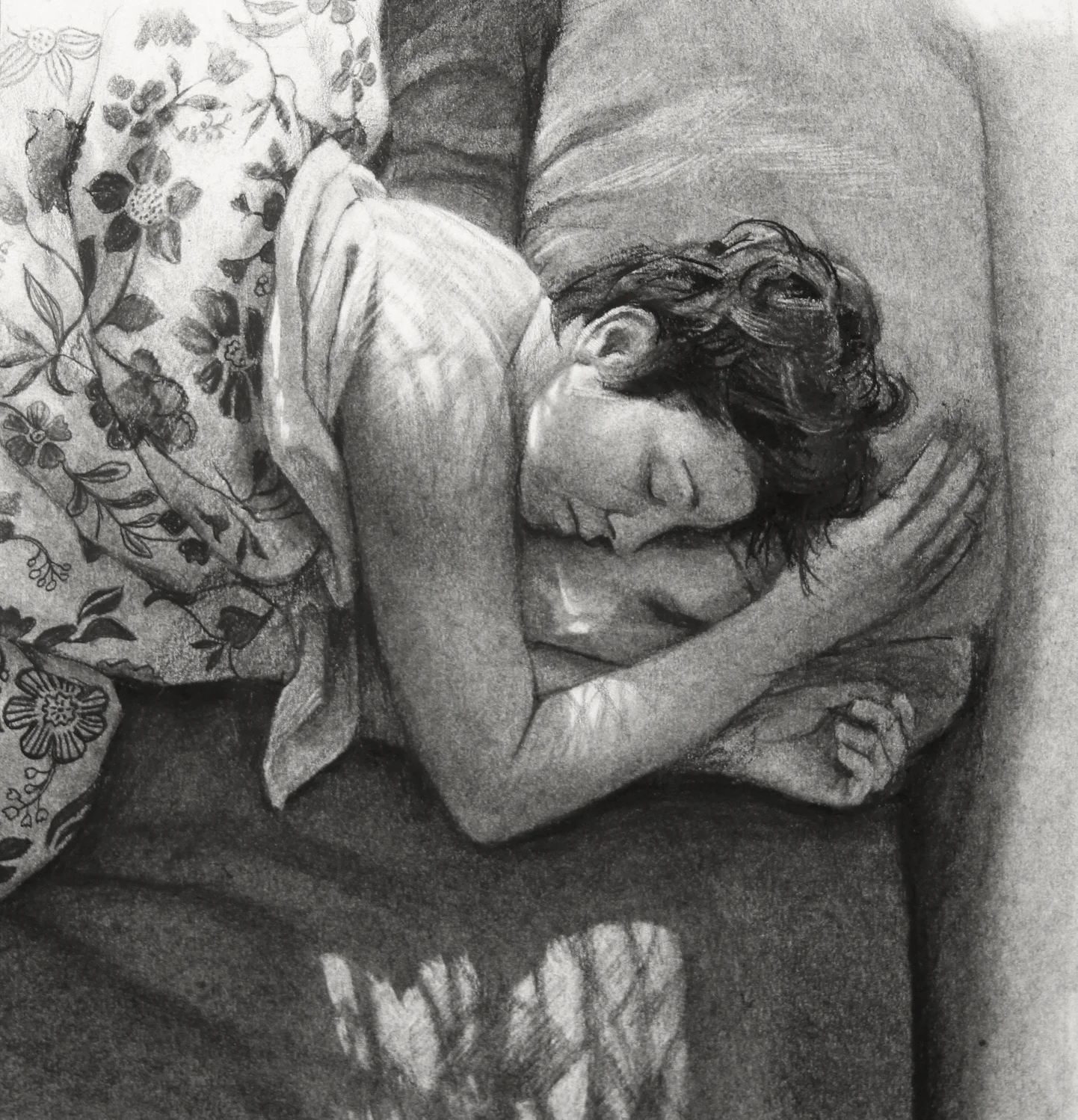 Untitled (F-55) charcoal 8 x 8 inches 2015