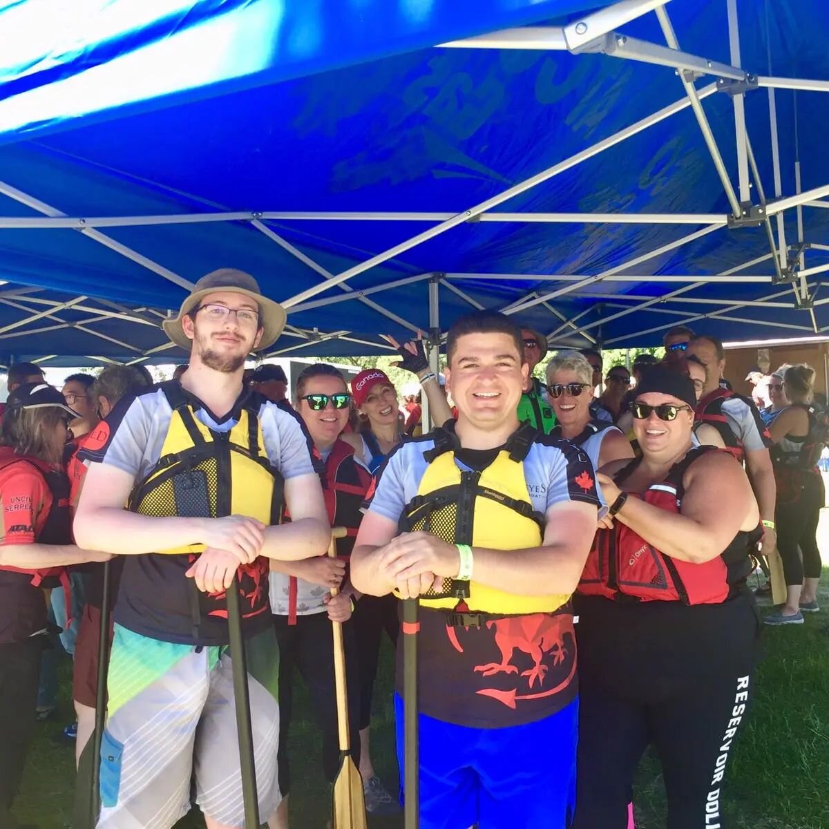 First festival for our newest members, Chris &amp; Adolfo did great! 
.
.
#lethdragonfest #lethdragonfest22 #yycdbs #paddlesupyyc #redeyesdragonboat