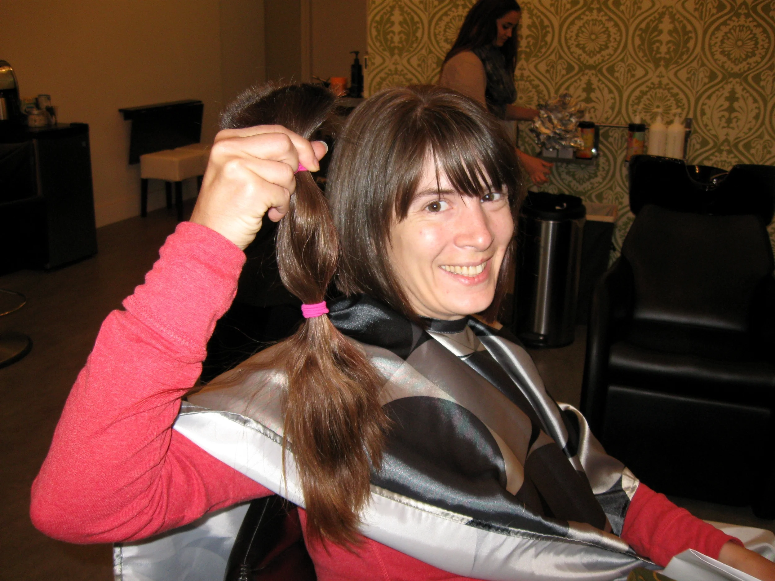 16" of hair! GONE! :)