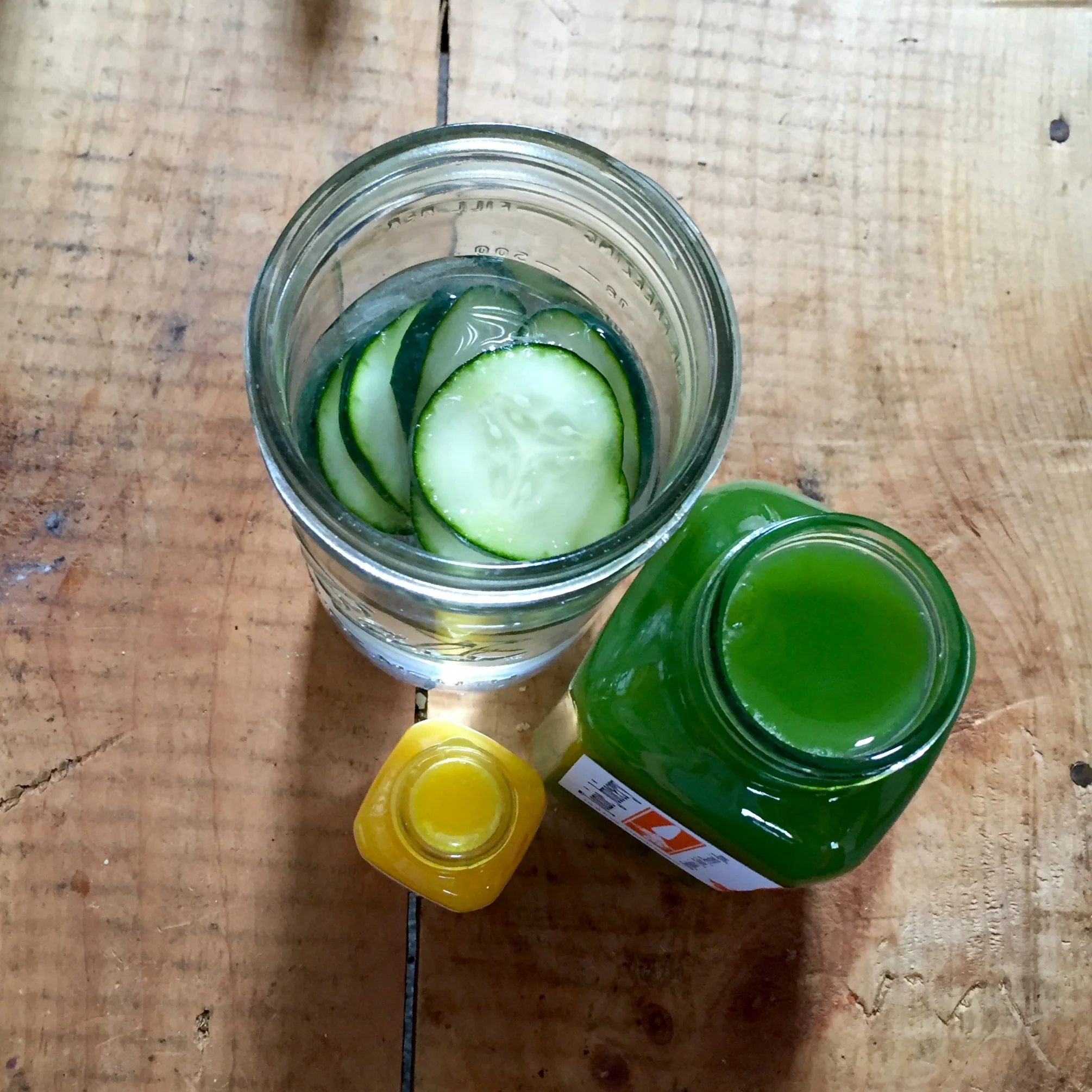 Day 2 Lunch = Green Hopper + Recovery Tonic + Cucumber Lime Water 