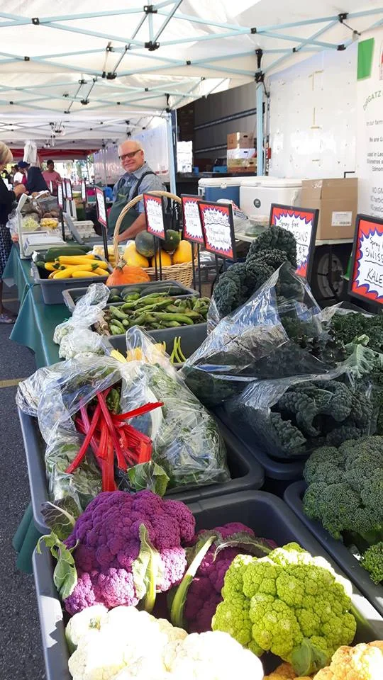 Veggies were always on the menu at the market.