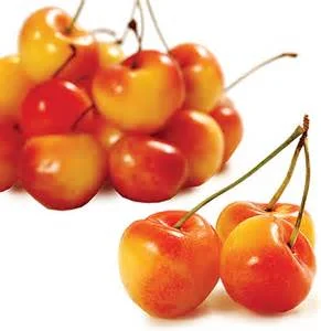 Rainier cherries, with their signature coloring