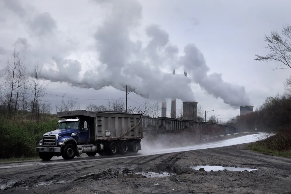 Conemaugh coal-fired power plant, in Indiana County, began operation in the early 1970s. Run by a subsidiary of GenOn Energy Inc., it burns more than 4 million tons of coal a year. According to Wikipedia, “In March 2011, PennEnvironment and the Sierra Club won a favorable court ruling finding that the plant had committed 8,684 violations of the Clean Water Act by discharging waste directly into the Conemaugh River.”
Normal
0
false
false
false
EN-US
X-NONE
X-NONE
/* Style Definitions */
table.MsoNormalTable
{mso-style-name:"Table Normal";
mso-tstyle-rowband-size:0;
mso-tstyle-colband-size:0;
mso-style-noshow:yes;
mso-style-priority:99;
mso-style-parent:"";
mso-padding-alt:0in 5.4pt 0in 5.4pt;
mso-para-margin-top:0in;
mso-para-margin-right:0in;
mso-para-margin-bottom:10.0pt;
mso-para-margin-left:0in;
line-height:115%;
mso-pagination:widow-orphan;
font-size:11.0pt;
font-family:"Calibri","sans-serif";
mso-ascii-font-family:Calibri;
mso-ascii-theme-font:minor-latin;
mso-hansi-font-family:Calibri;
mso-hansi-theme-font:minor-latin;}
© Brian Cohen, 2015.