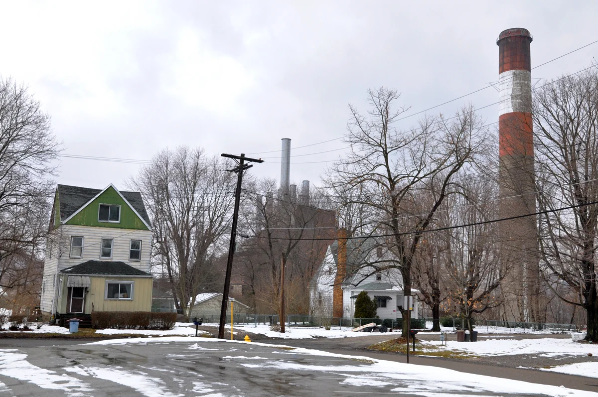 Since the 1940s, the Frank R. Phillips coal-fired power plant in South Heights, PA, provided electricity to Pittsburgh. It was taken out of service in the 1990s. This photograph was taken just before the plant was demolished. © Brian Cohen, 2011.