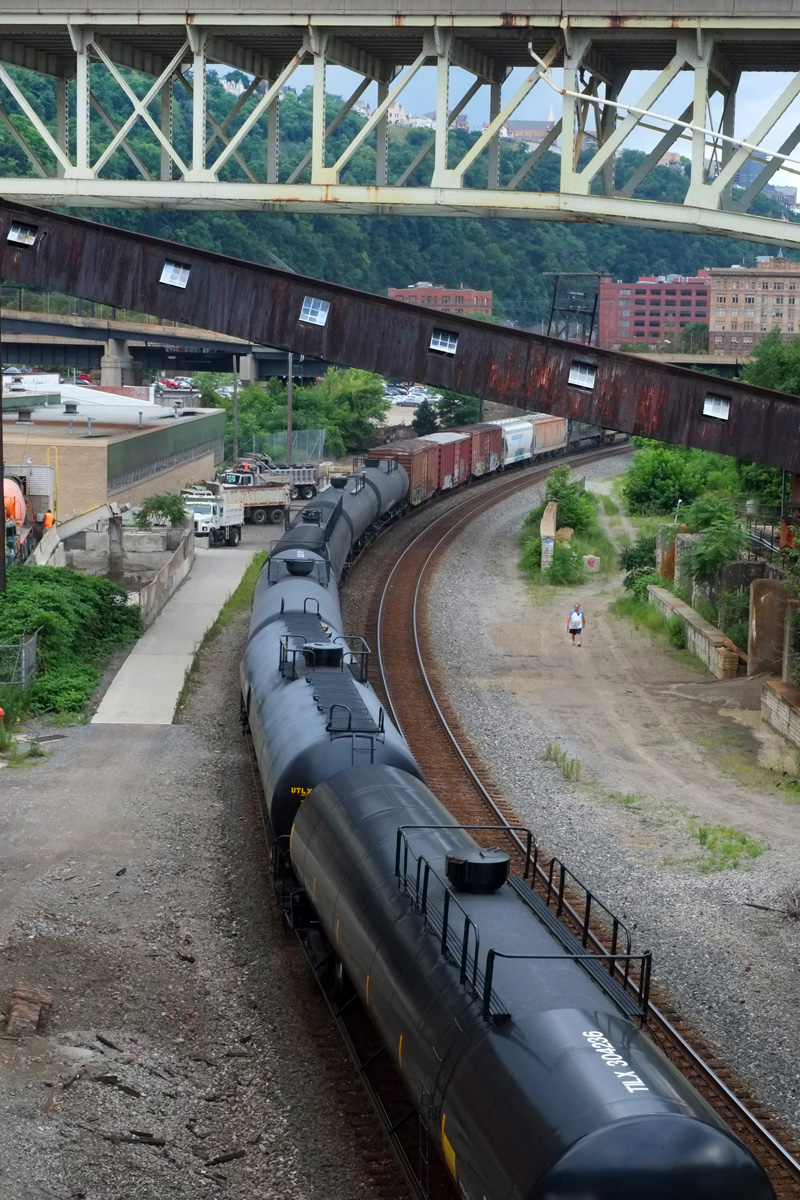  Diesel exhaust from road, river and rail traffic make a significant contribution to poor air quality.&nbsp; © Brian Cohen, 2014. 