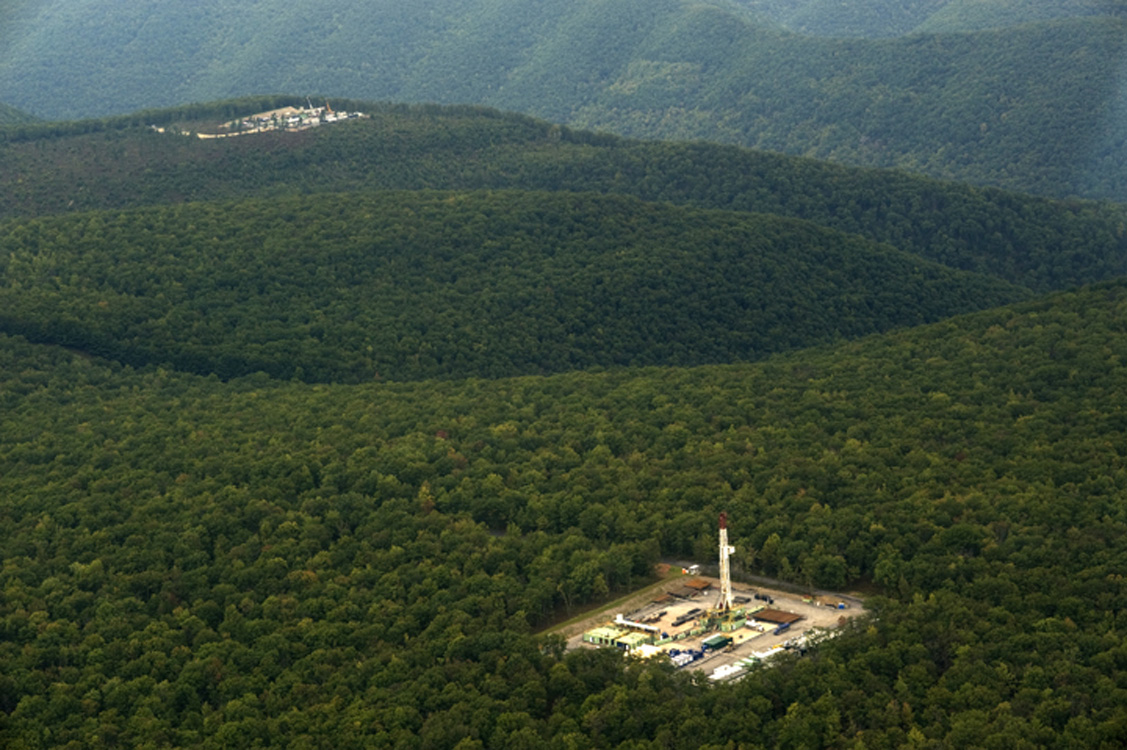  Marcellus Shale well in Tiadaghton State Forest in Lycoming County. The state made close to $400 million in gas-drilling leases over a four-year period, mainly in places like Tiadaghton State Forest.&nbsp; ©  &nbsp;Martha Rial/MSDP 2012  