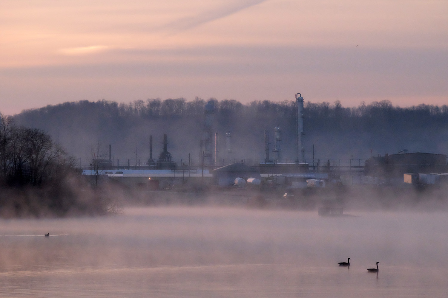  MarkWest Bluestone cryogenic gas processing plant just outside of Evans City, Butler County, Pennsylvania.&nbsp; The plant has completely transformed the rural site into a major industrial complex running approximately 1/3 mile along the valley floo