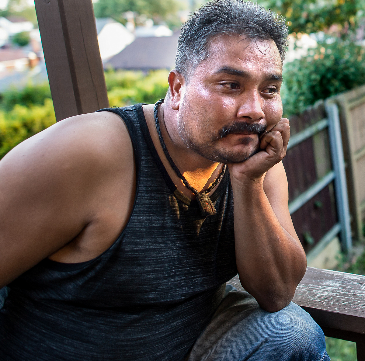  On the back porch of his home.  © Nate Guidry/TDW 2017 