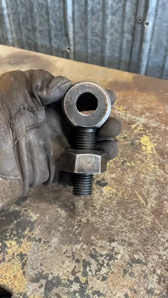 These eyebolts were made for a 1896 printing press that is operational at the Fort Steele Heritage Town. I’m thankful for the opportunity to work on this, it was a fun project!
Did I mention my @timothy.dyck 50 Cal center punch?!
Tim gave it to