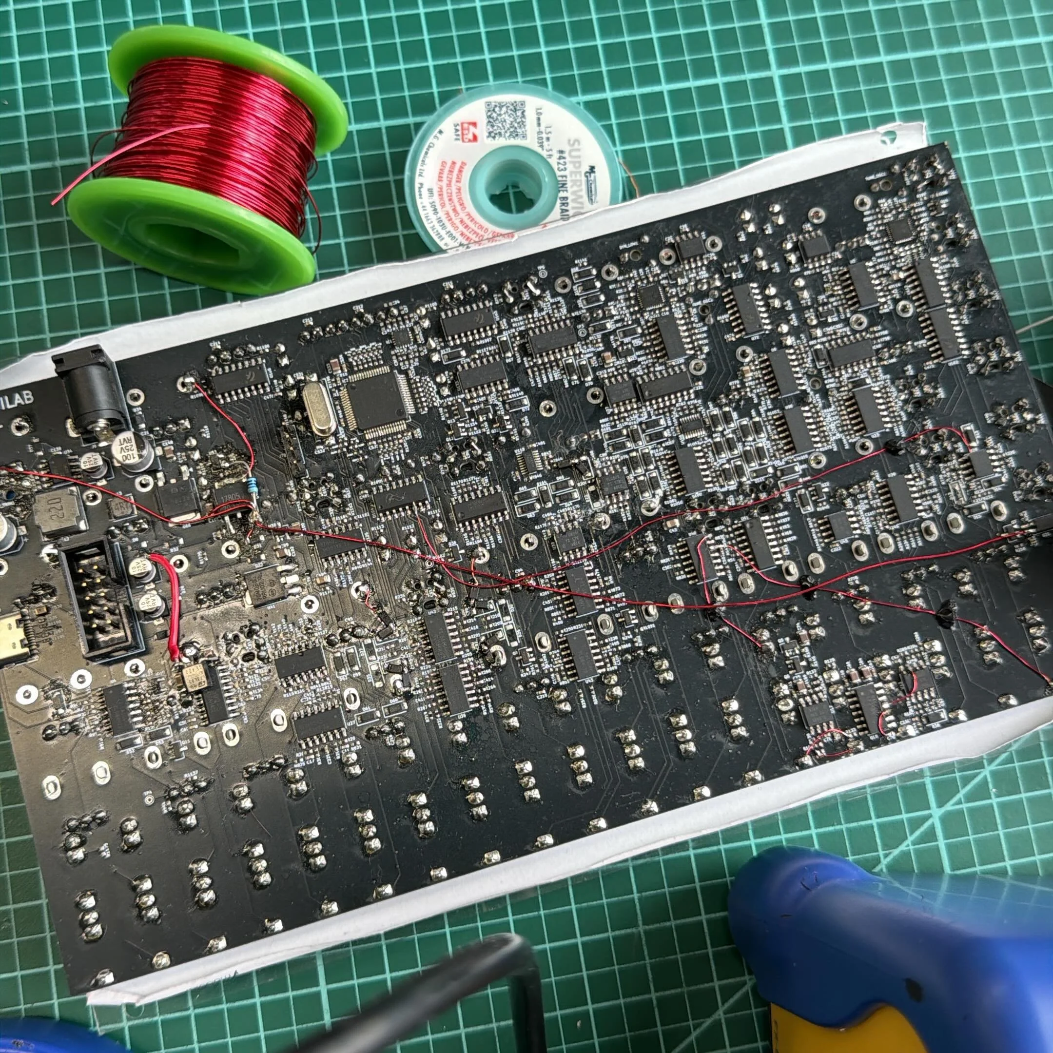 Update on the Voltage Lab Mini. Perry has been working on the analog side while we wait for Luna to take a break from another project to put together a basic firmware to handle all the buttons and internal signal switching. That should happen next we