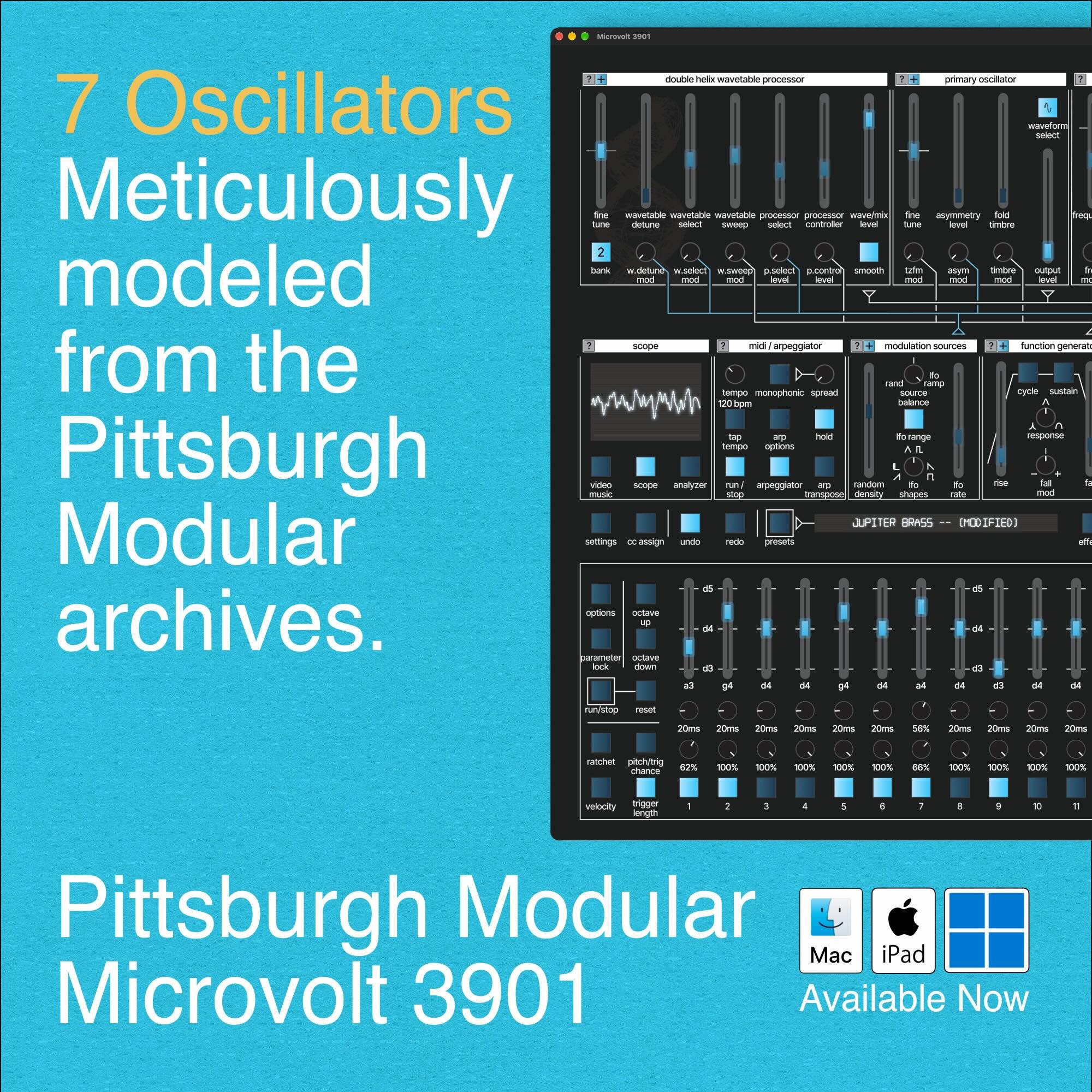 Need some spooky ambiance for your Halloween party? Download the Microvolt 3901 virtual analog synth tonight. Standalone and plugin, available for Mac and PC (iPad coming soon). Free 7-day trial. Link in bio and Stories.