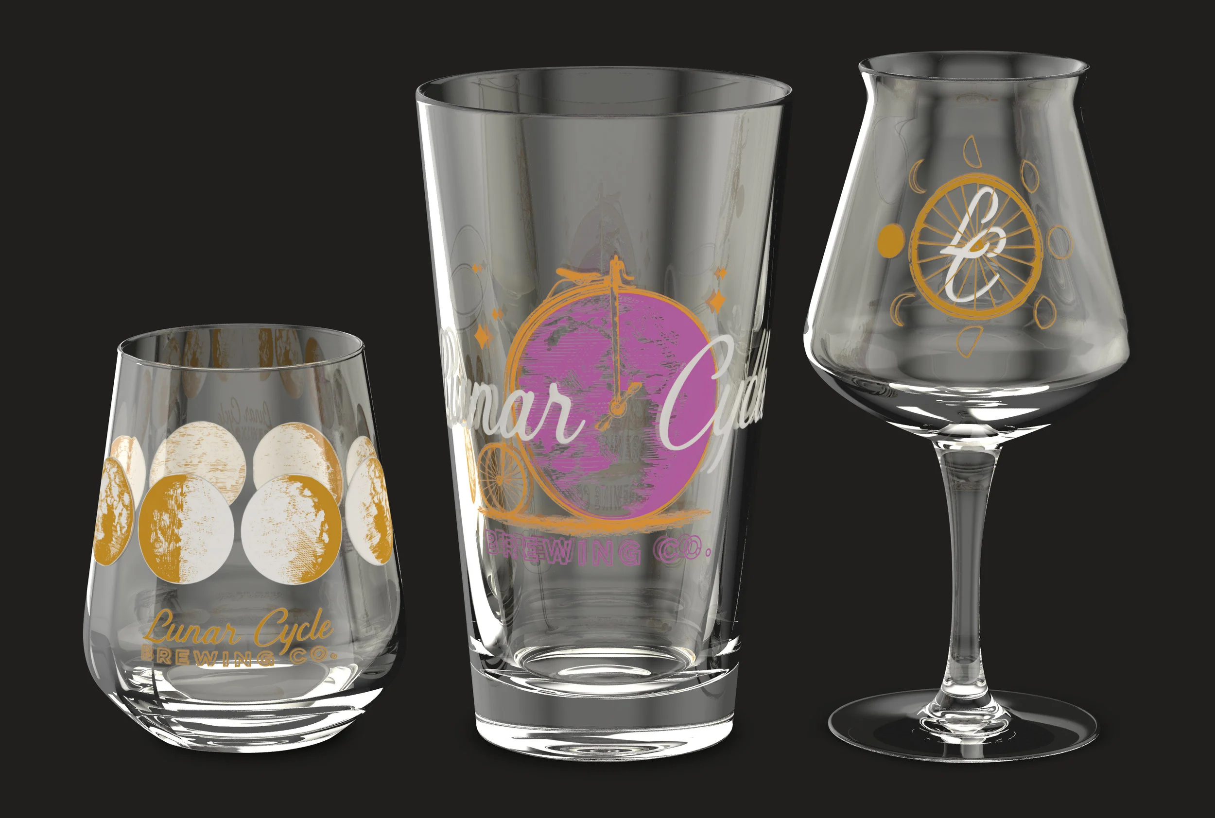 Some glassware 3D modeled in STRATA Design 3D.