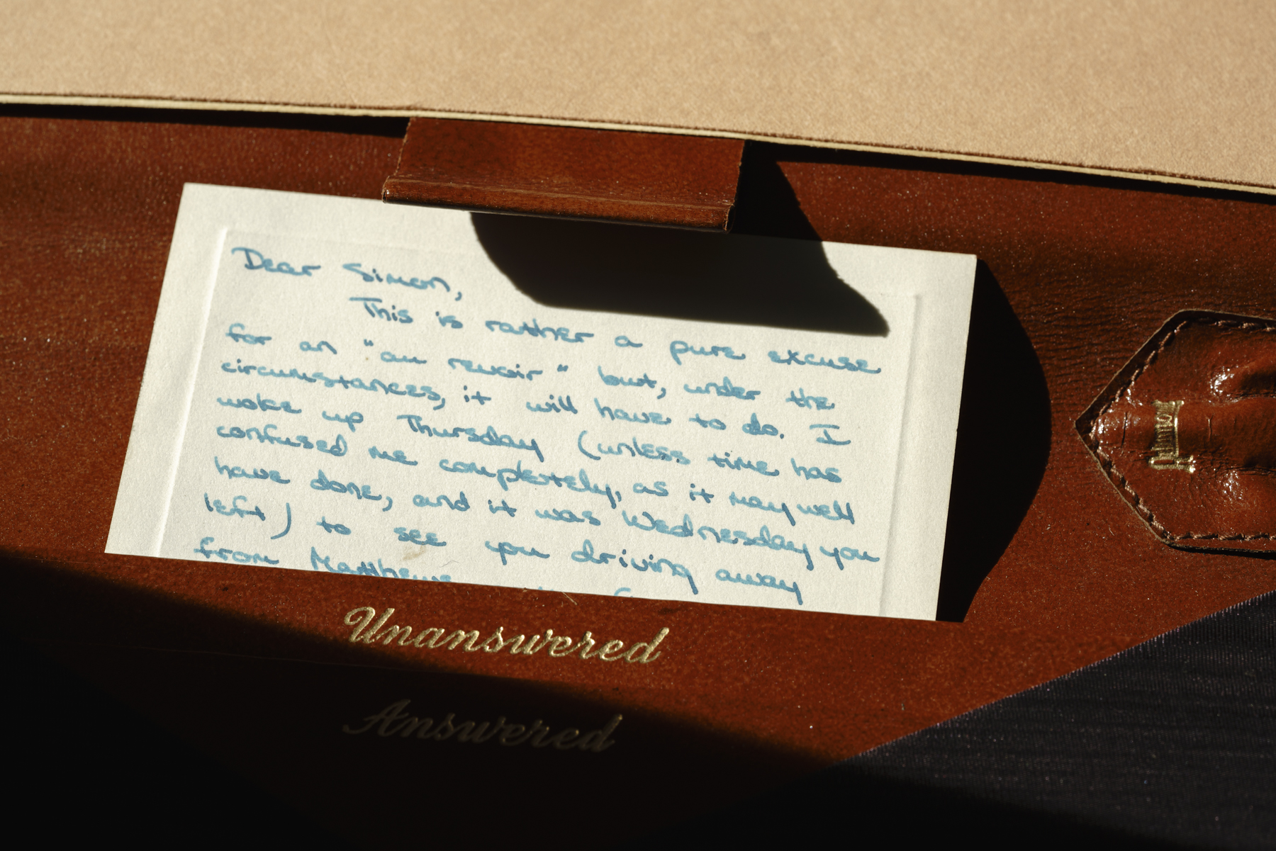Unanswered. If anyone in the world knows Simon, please be in touch. And mention of Matthew.