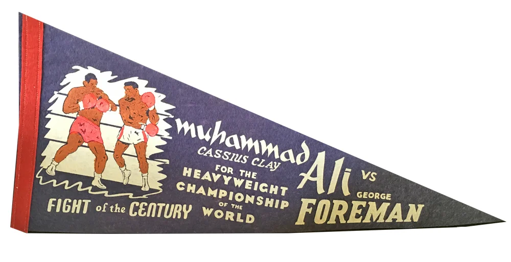 Souvenir Ali vs Foreman Pennant -  Zaire