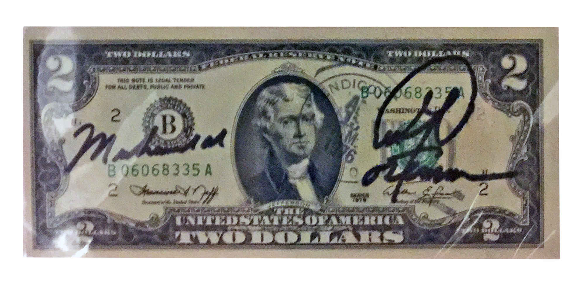 Muhammad Ali / George Foreman signed $2 Dollar Bill
