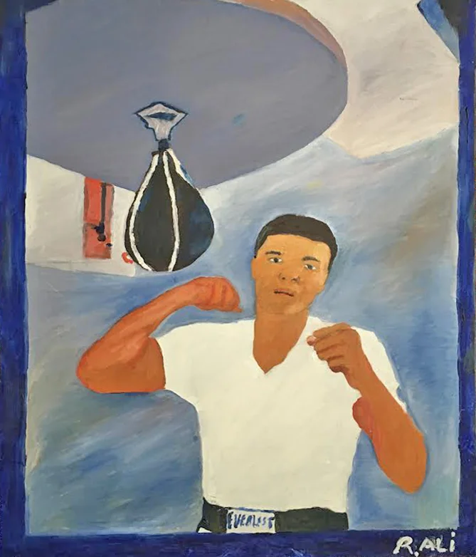 Canvas Painting of Muhammad Ali by Rahman Ali