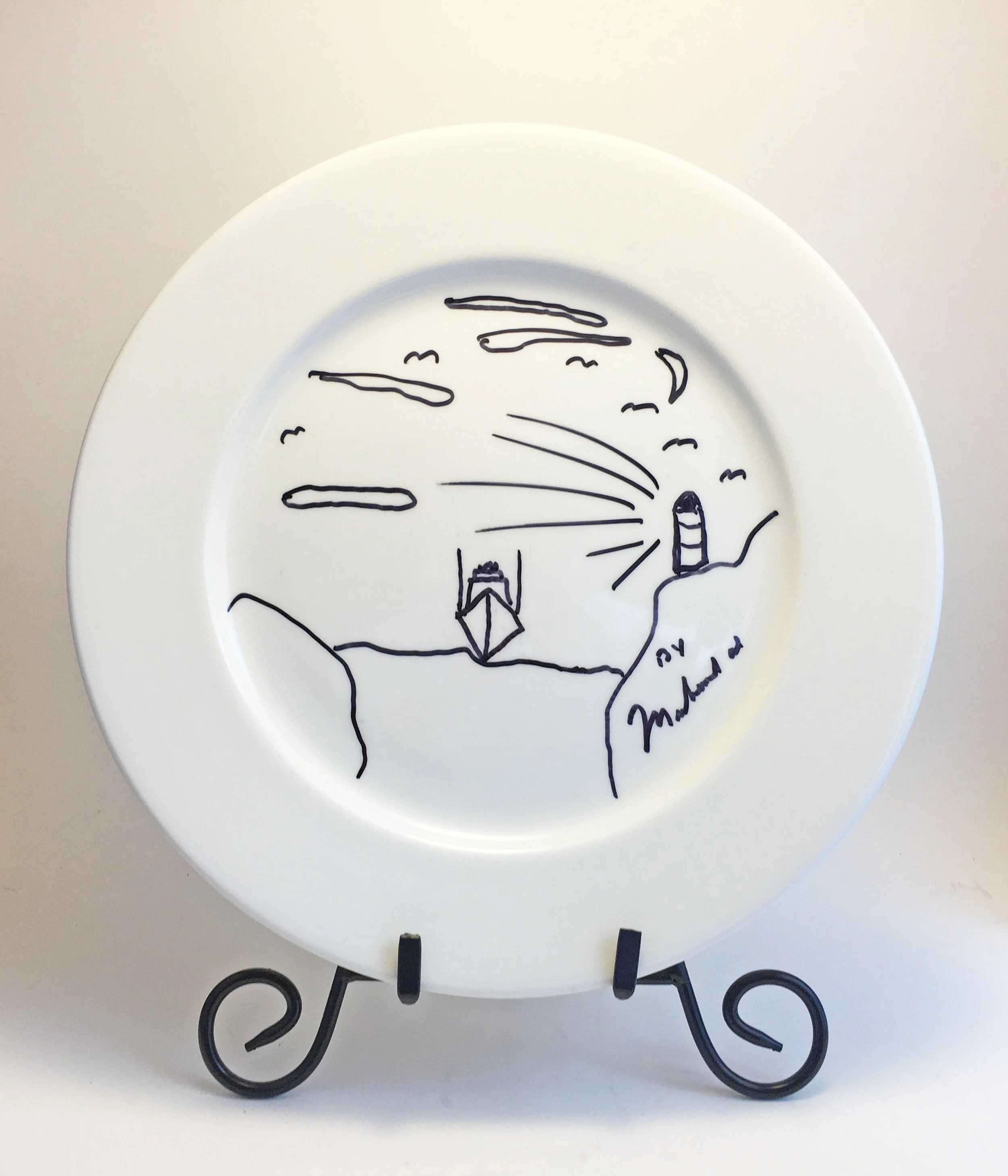 Muhammad Ali Ceramic Plate Drawing - "Guiding Light"