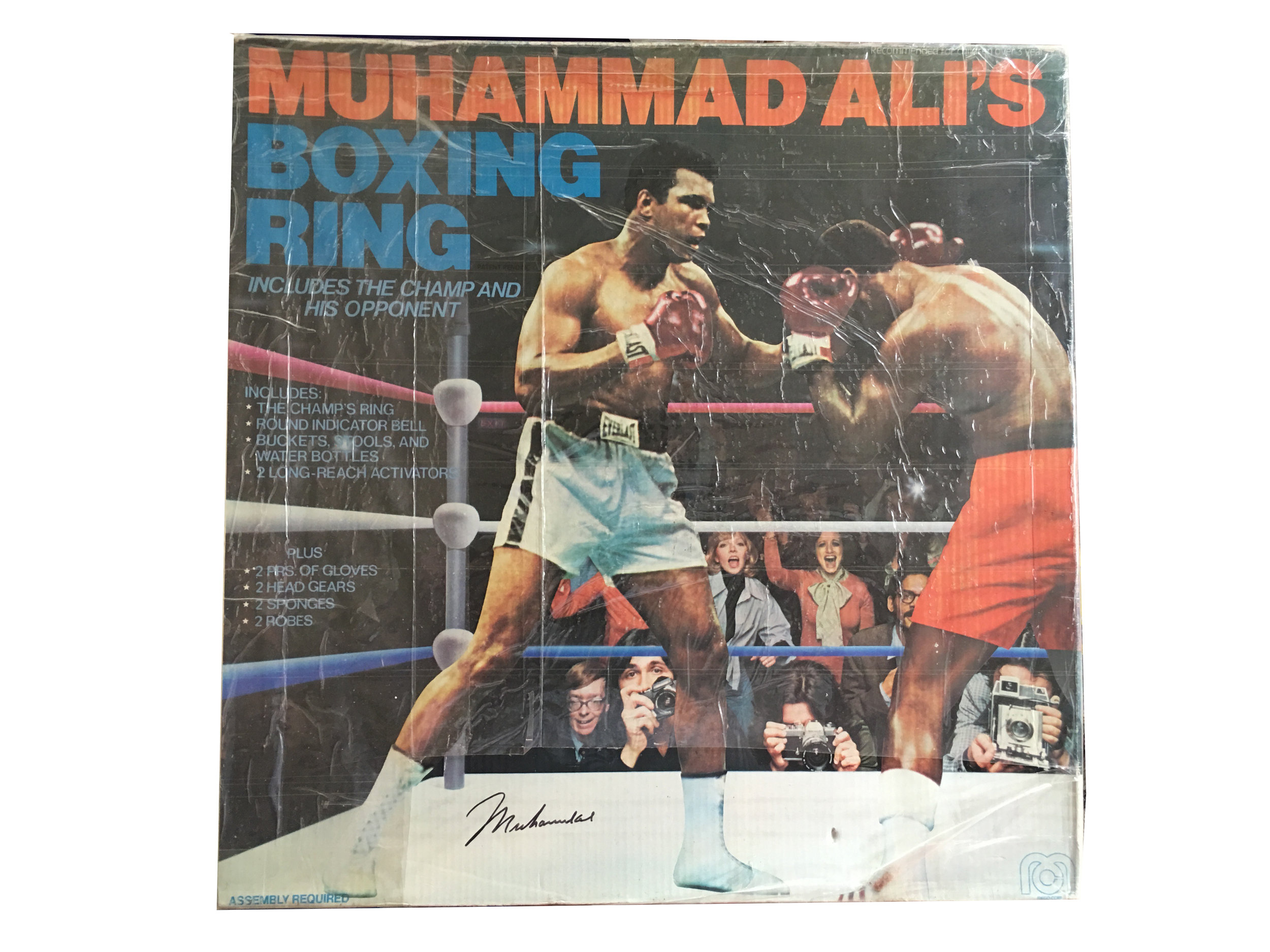 Signed Unopened Muhammad Ali and His Opponent Boxing Ring
