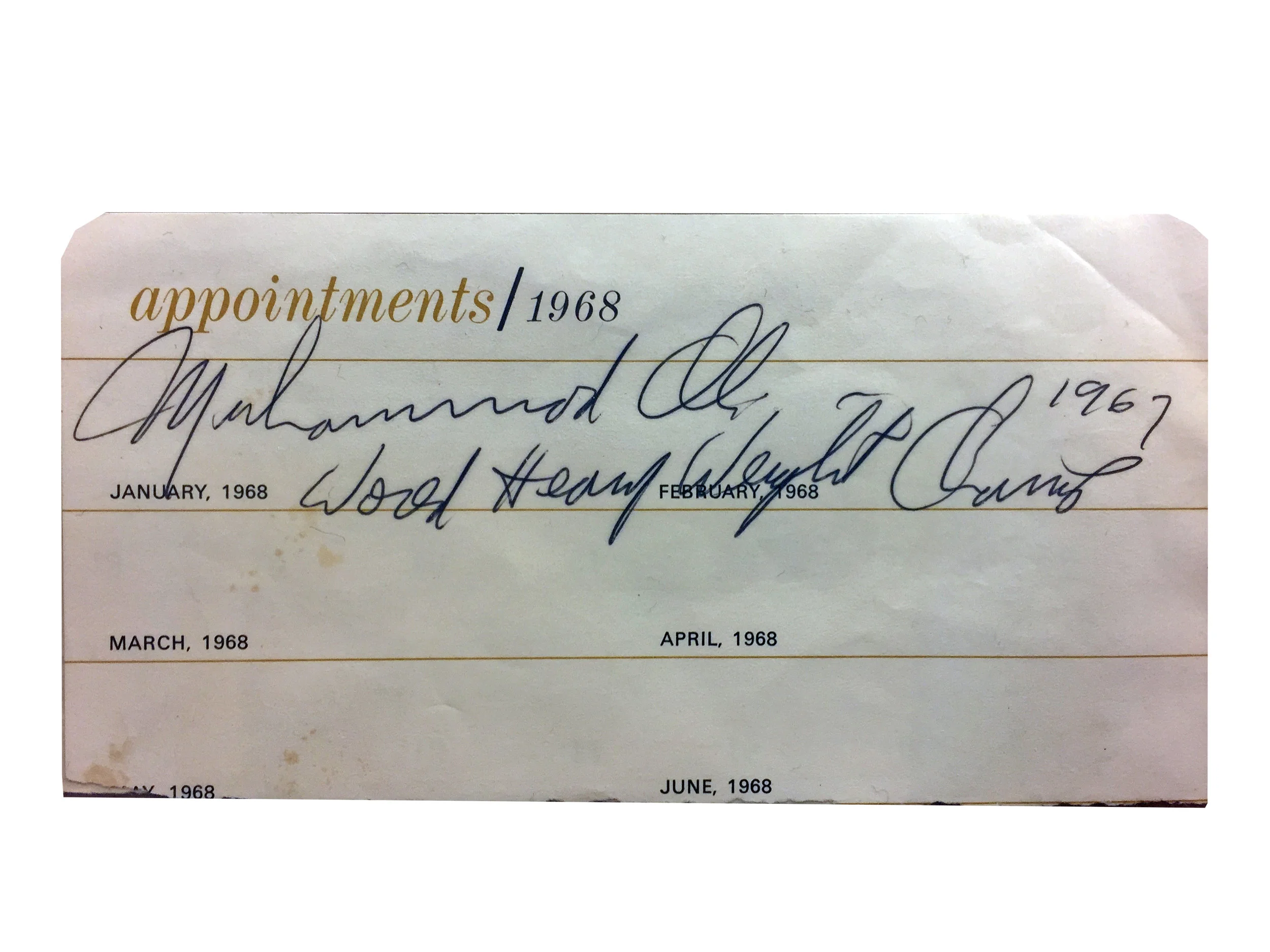 1967 Muhammad Ali Signature
