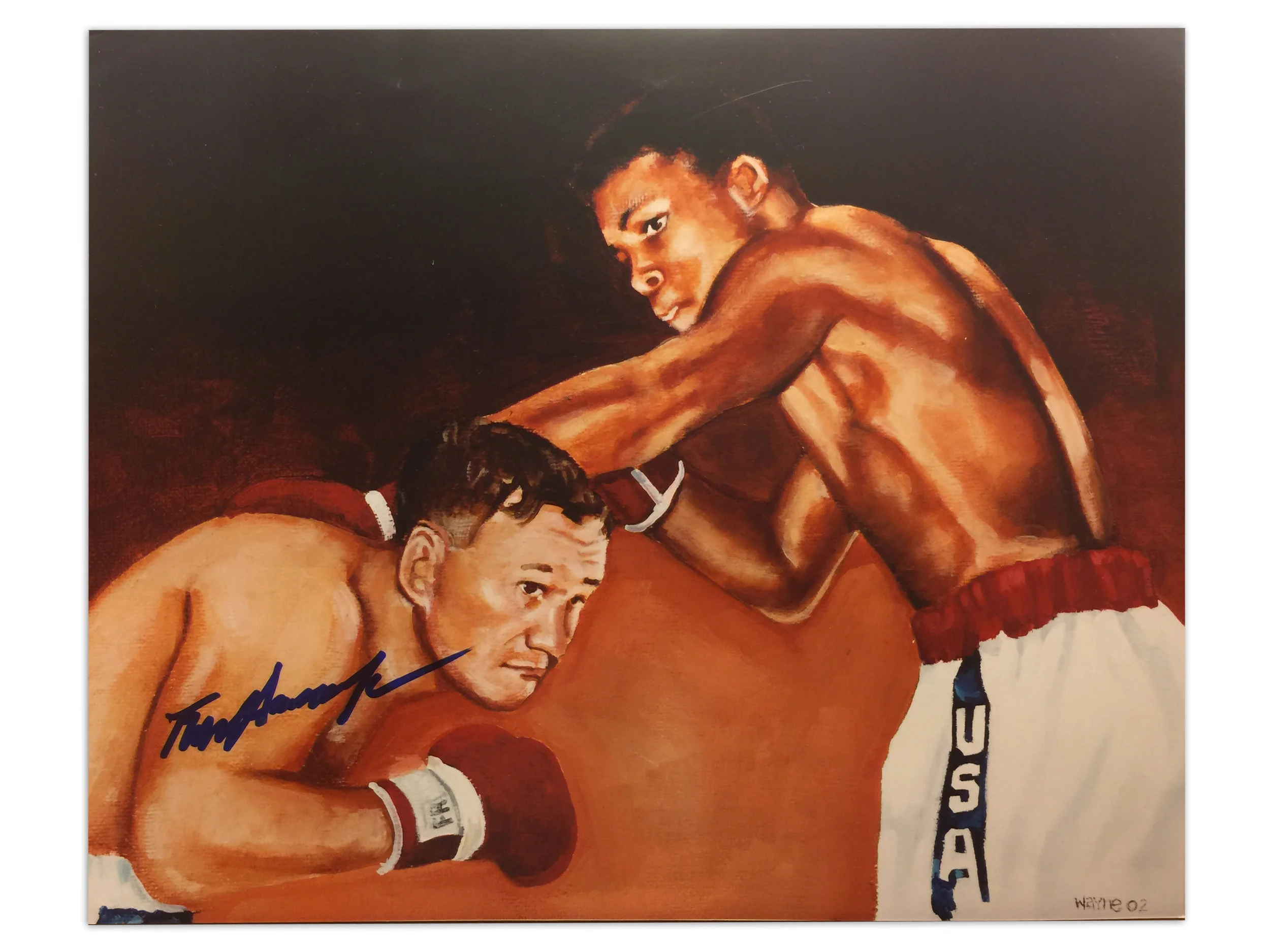 Tunney Hunsaker Signed Cassius Clay Print
