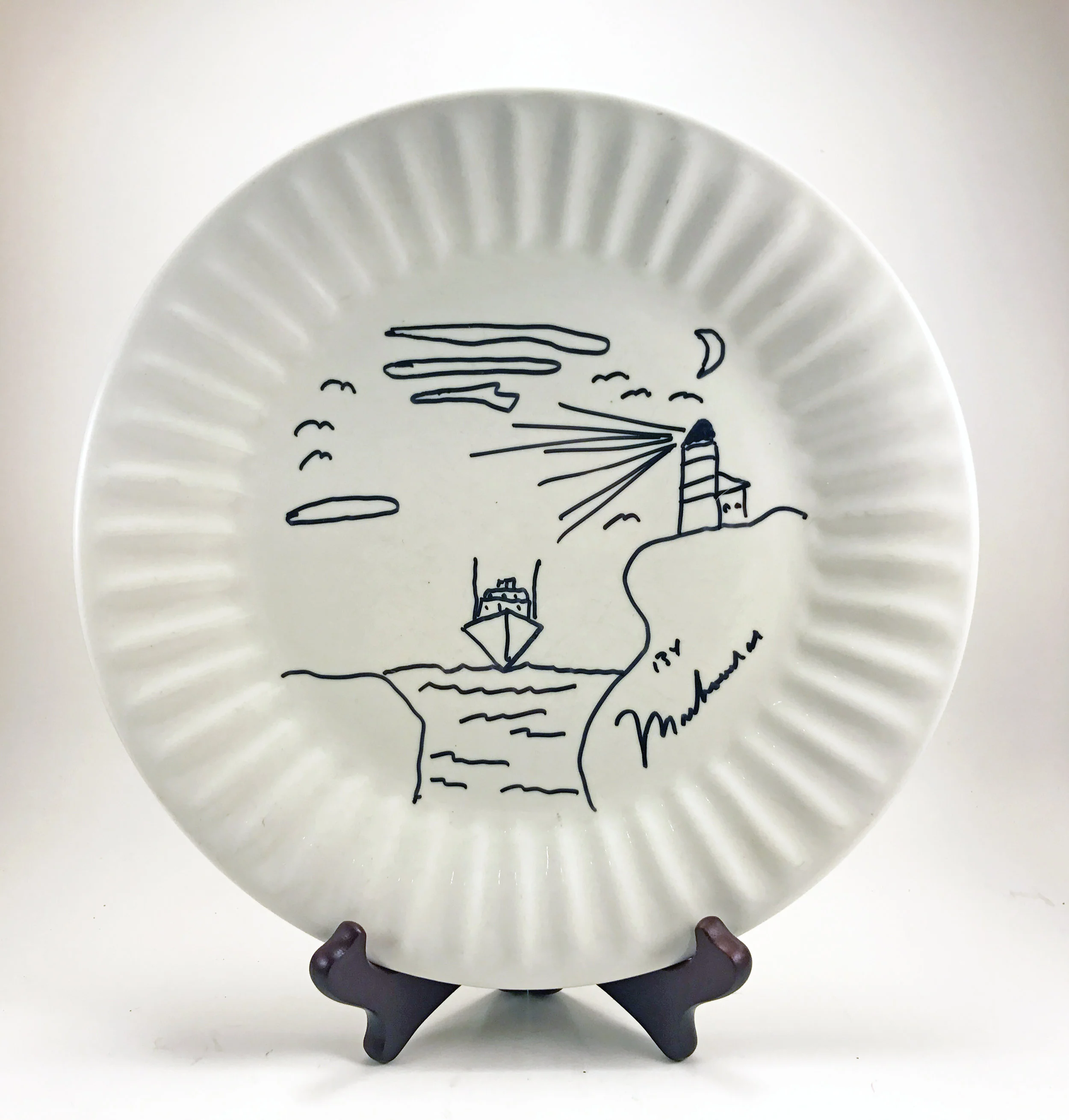 Muhammad Ali Ceramic Plate Drawing "Guiding Light" 