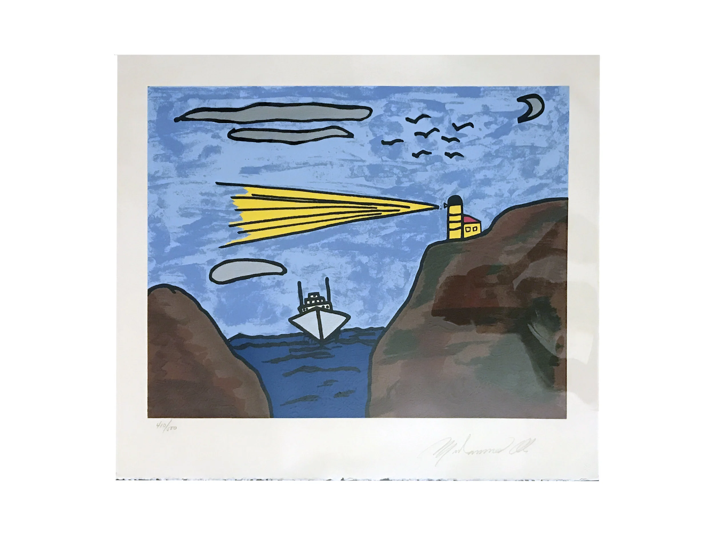 Muhammad Ali Signed Guiding Light Drawing