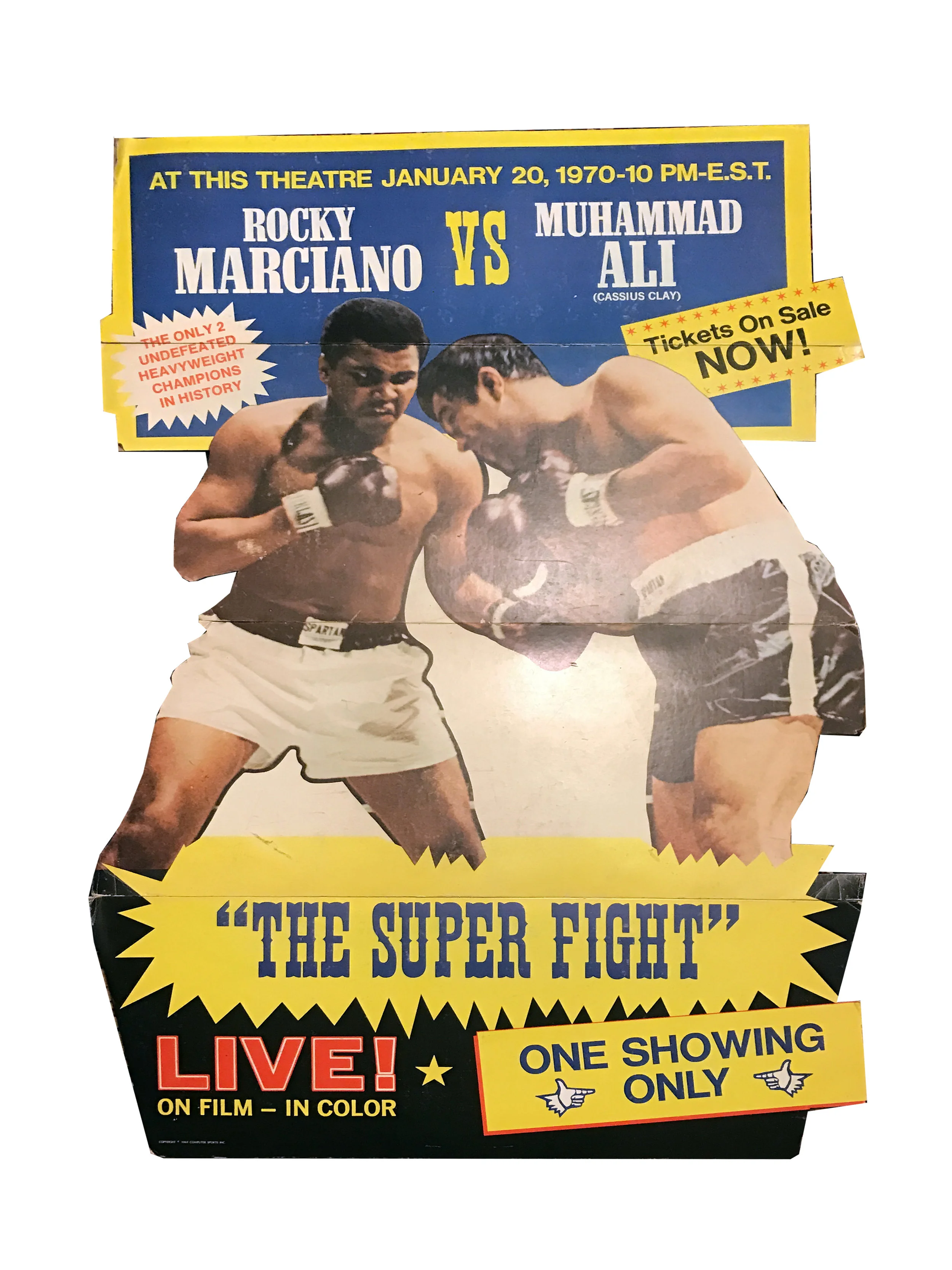 Rocky Marciano vs Muhammad Ali Cardboard Promotional Cutout