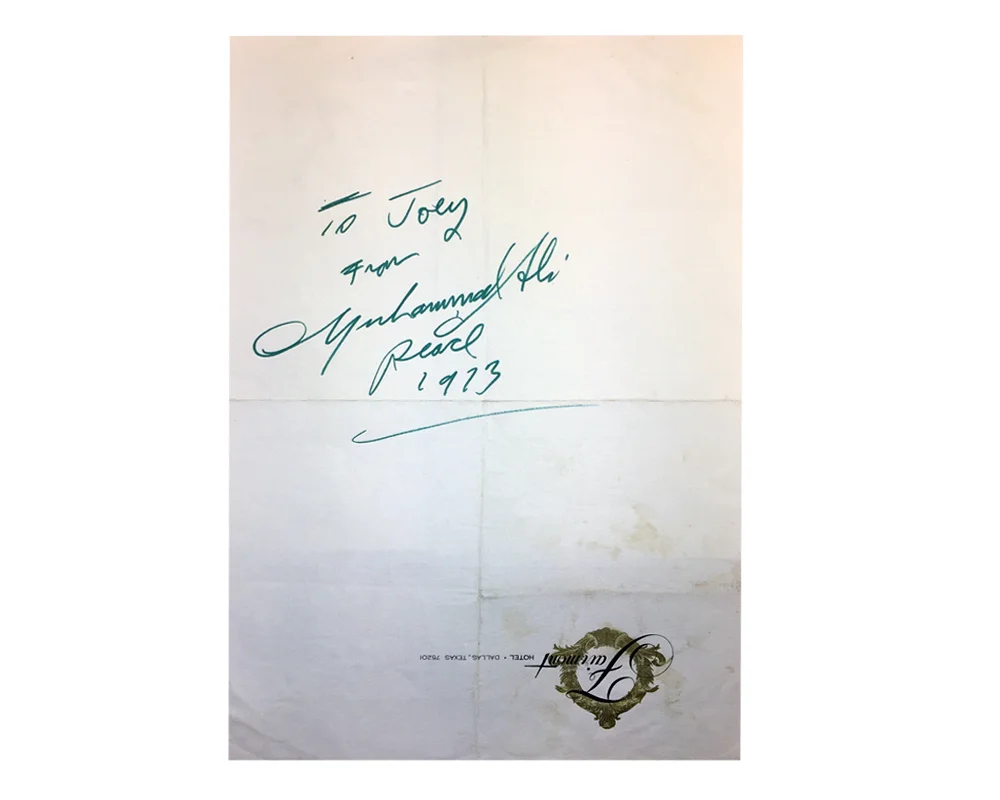 Muhammad Ali Signature (Uncommon M & A) 1973