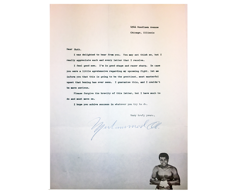 Muhammad Ali Signed Fan Letter