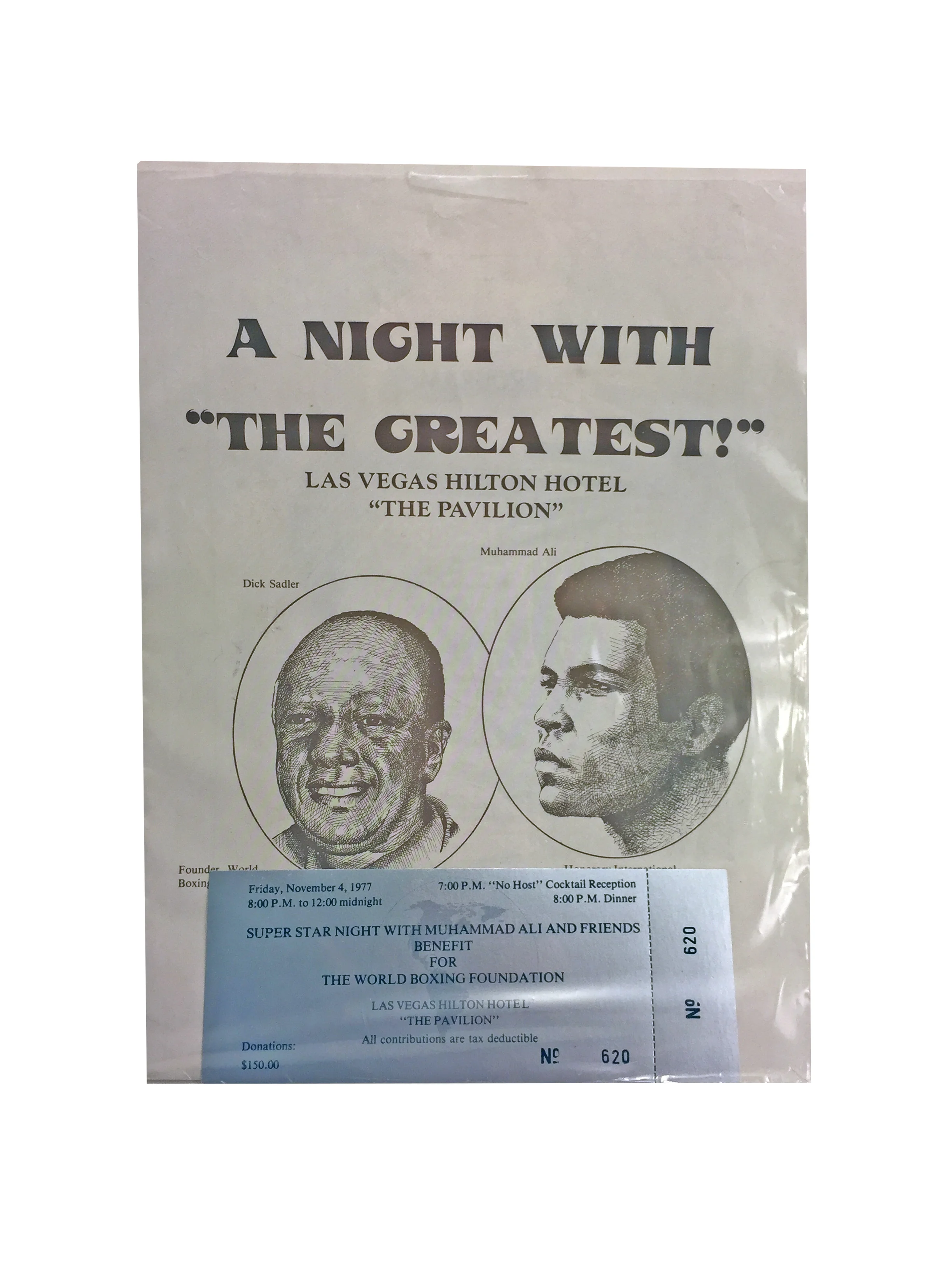 A Night with The Greatest - Program and Ticket