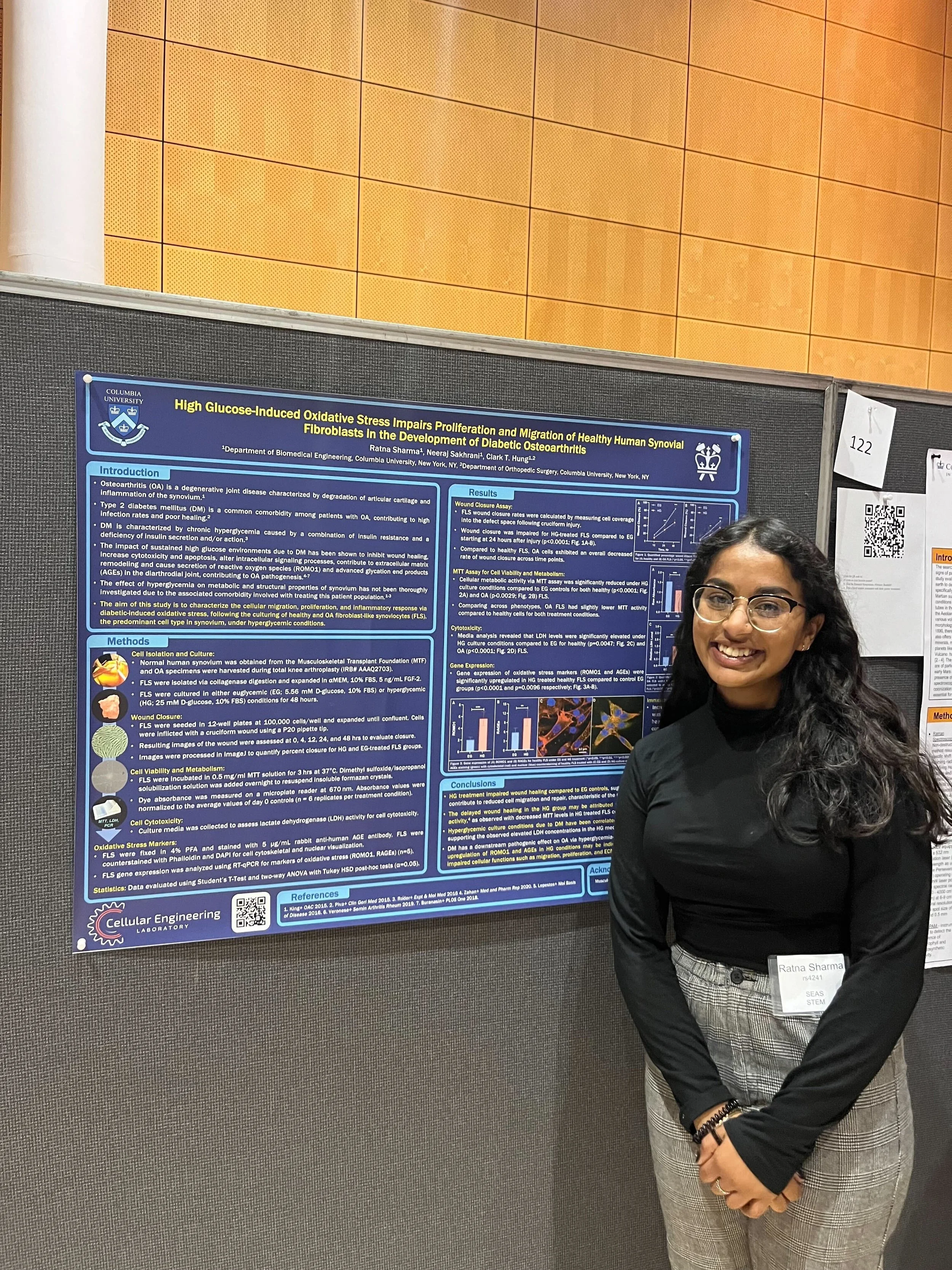 Ratna Sharma wins best poster at Columbia Undergraduate Research Symposium