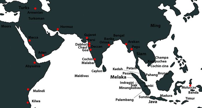 Some of the important maritime cities of the day