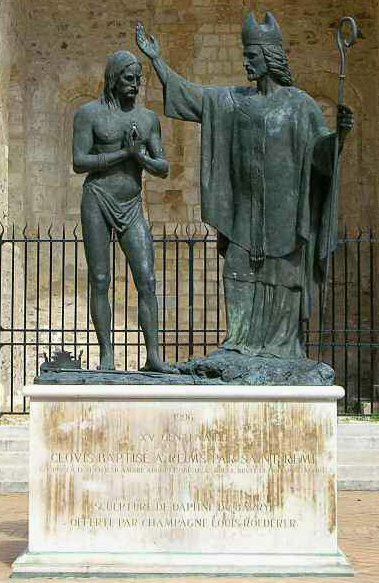 Statue of Baptism of Clovis