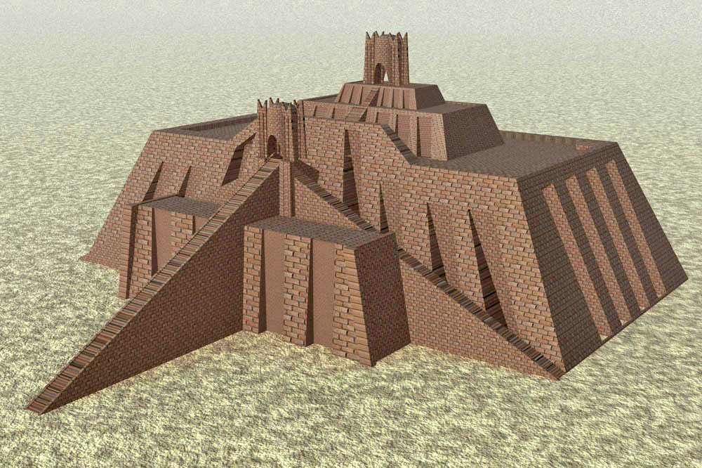 Ziggurat of Ur rendering