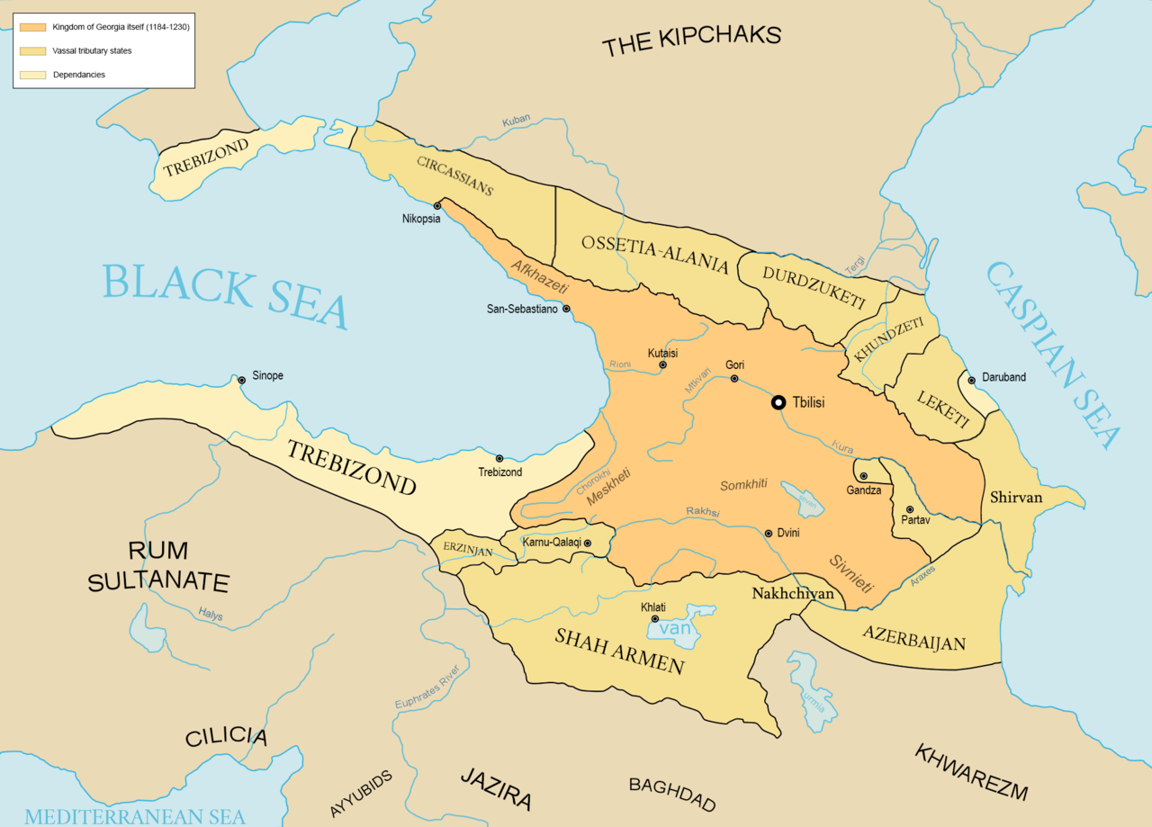 Map of Georgia under Tamar