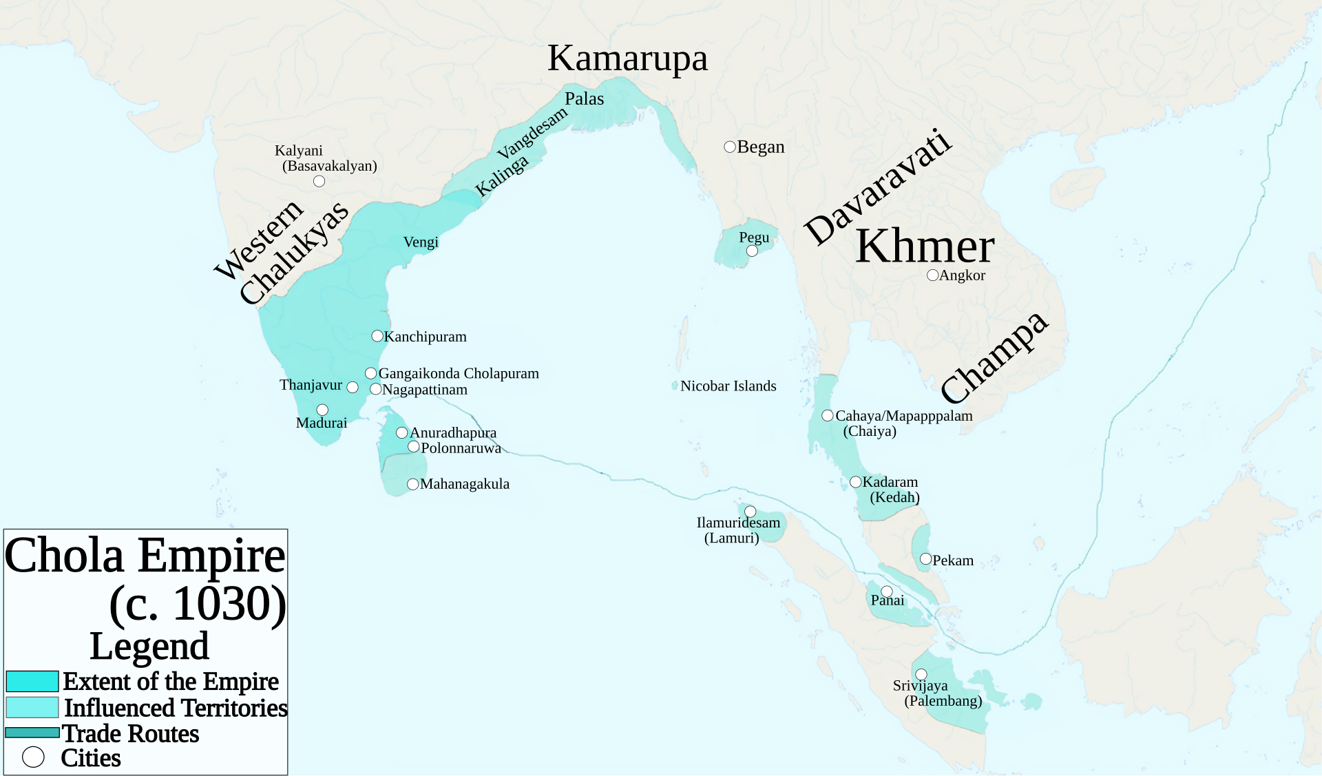 Chola Empire Map