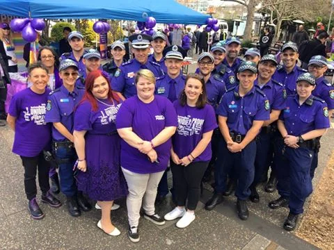 NSW Police show their support for Wear It Purple Day