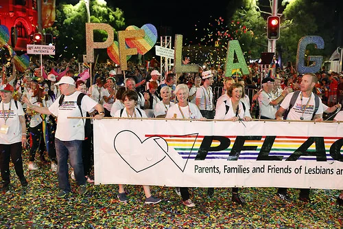 PFLAG NSW contingent 2017: photo courtesy Ann-Marie Callihanna, Star Observer
