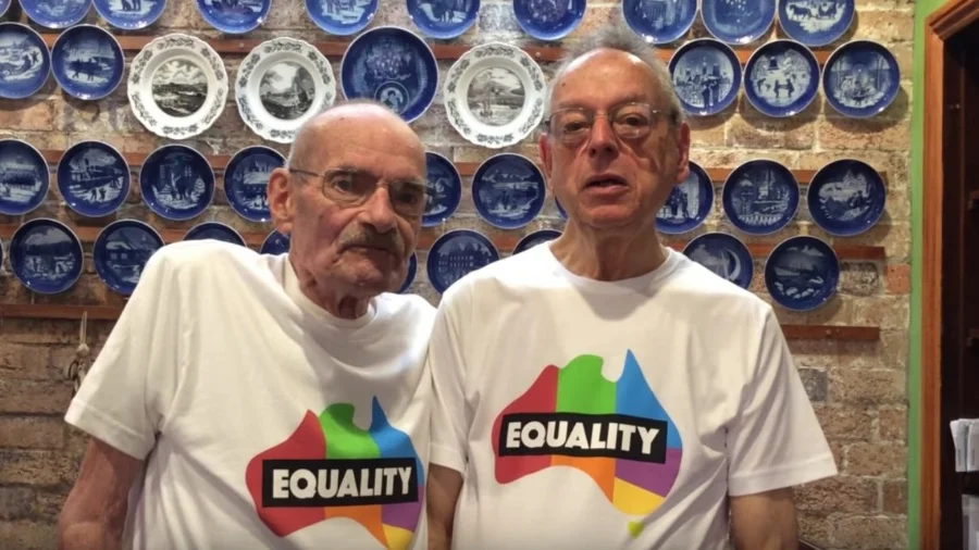Bon (left) and Peter at home, Balmain.
