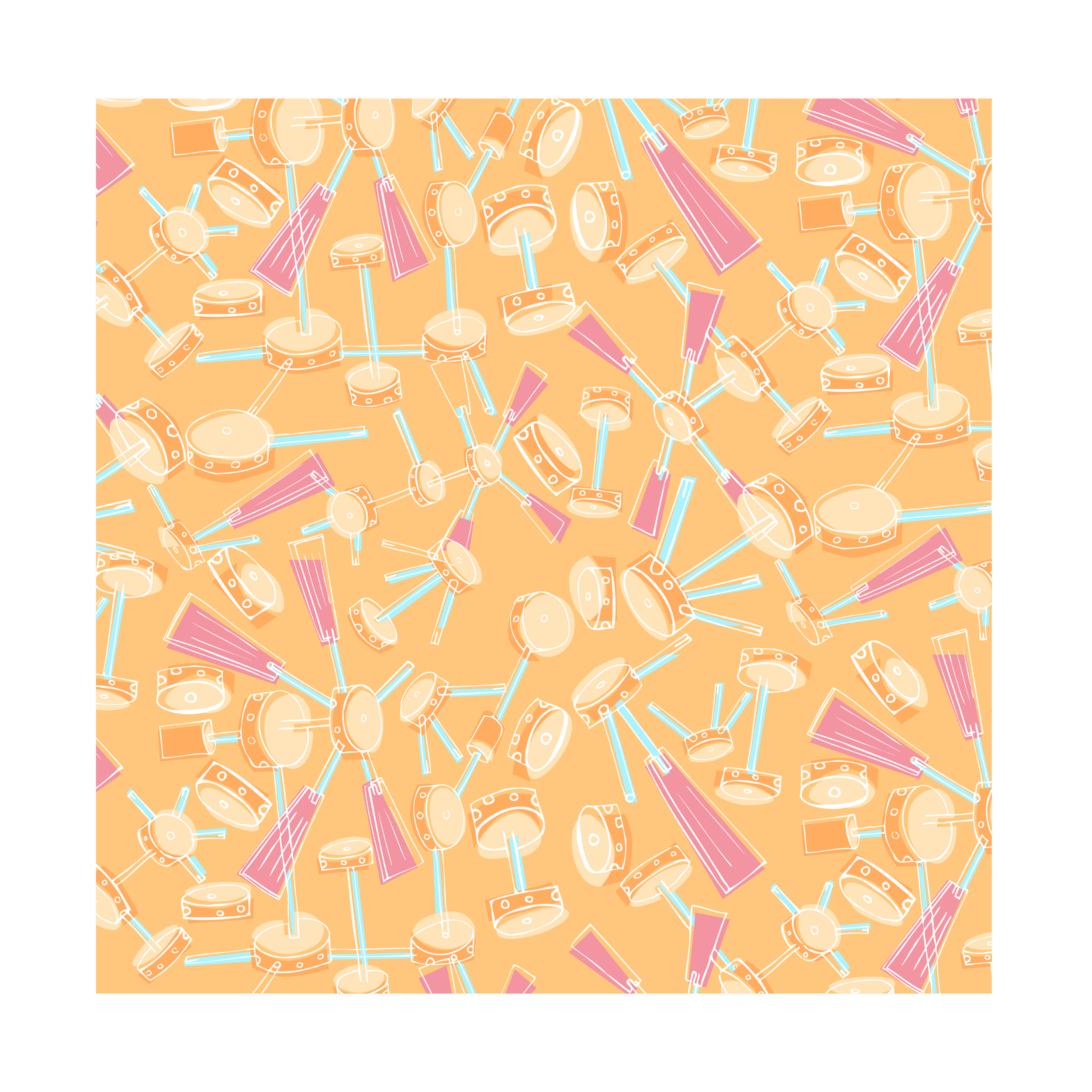 Endpaper Pattern "Tinker Toys"