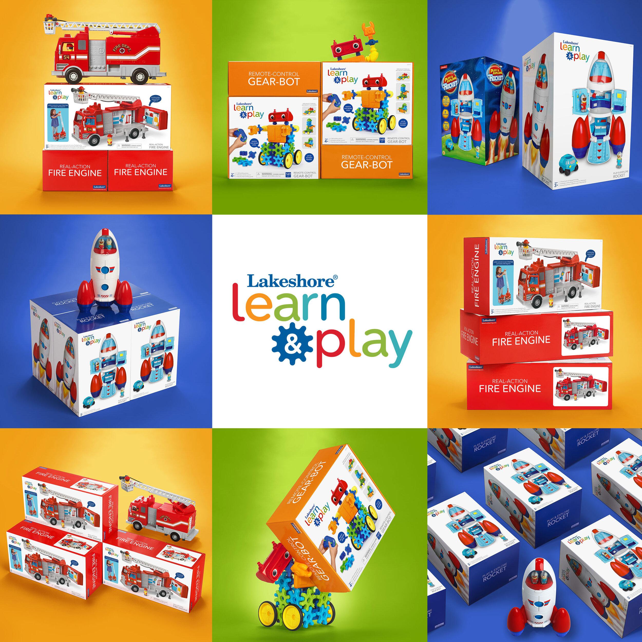  In 2020, Lakeshore Creative launched our Learn &amp; Play line to appeal to our fastest-growing guest segment-parents.    Clean layouts. Bold colors. Those are the foundational design elements of our packaging approach for this line. Our products ar