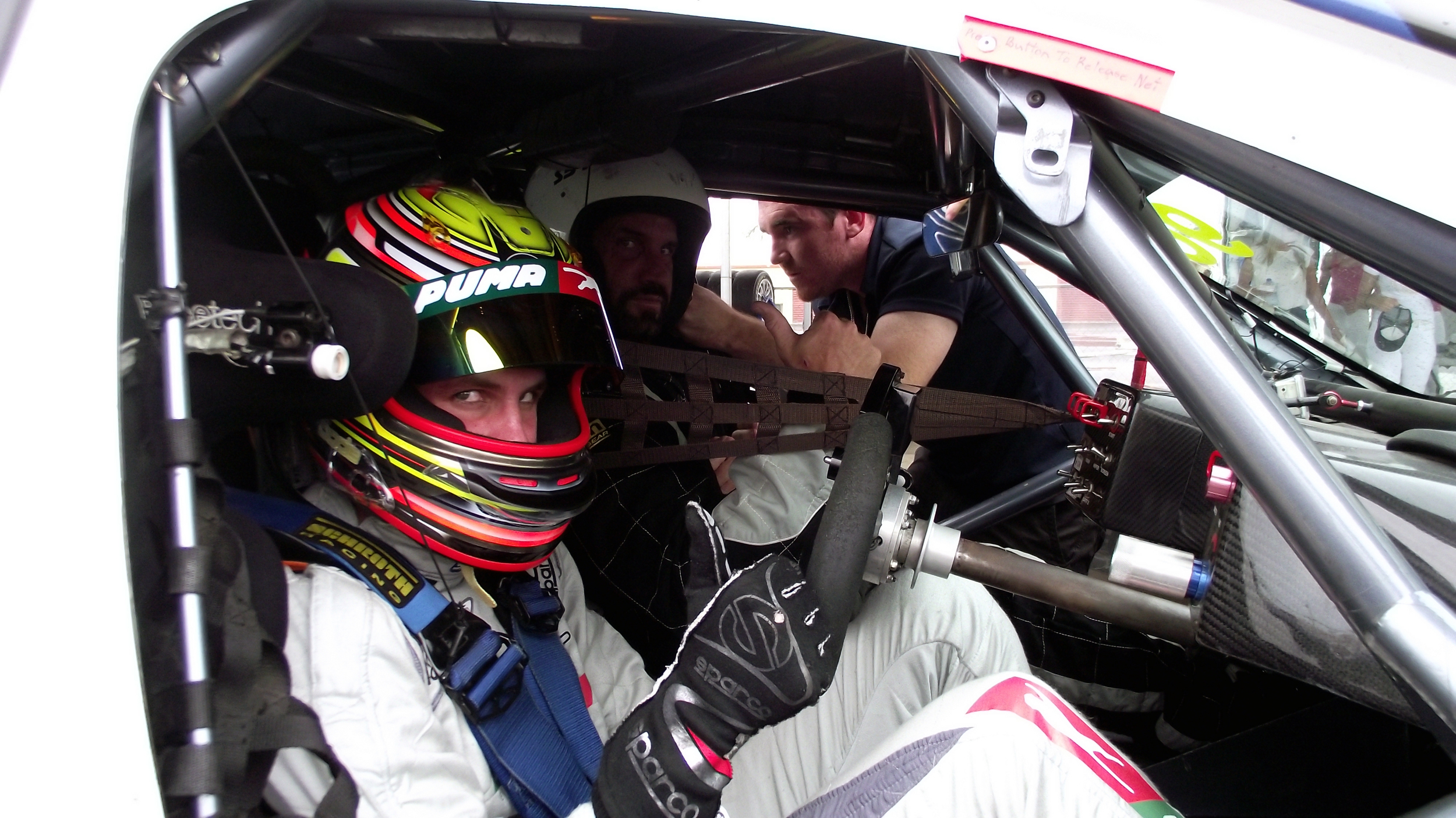 As part of the test day, Bode gave rides to a number of attendees, including the infamous Travers 'Candyman' Beynon