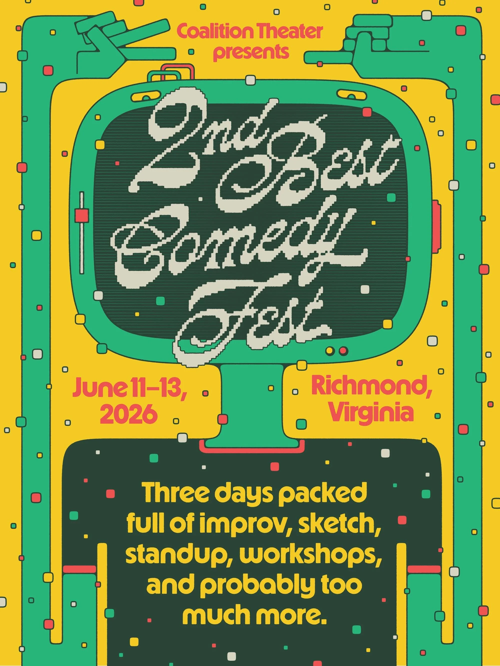 Returning to #richmond for more fun at @2ndbestfest this weekend! Excited to play with @bigwhoopimprov on Friday and &ldquo;serious&rdquo; on Saturday and thrilled to teach my workshop Familiarity Breeds Content! Sold out so I&rsquo;m totally pumped 