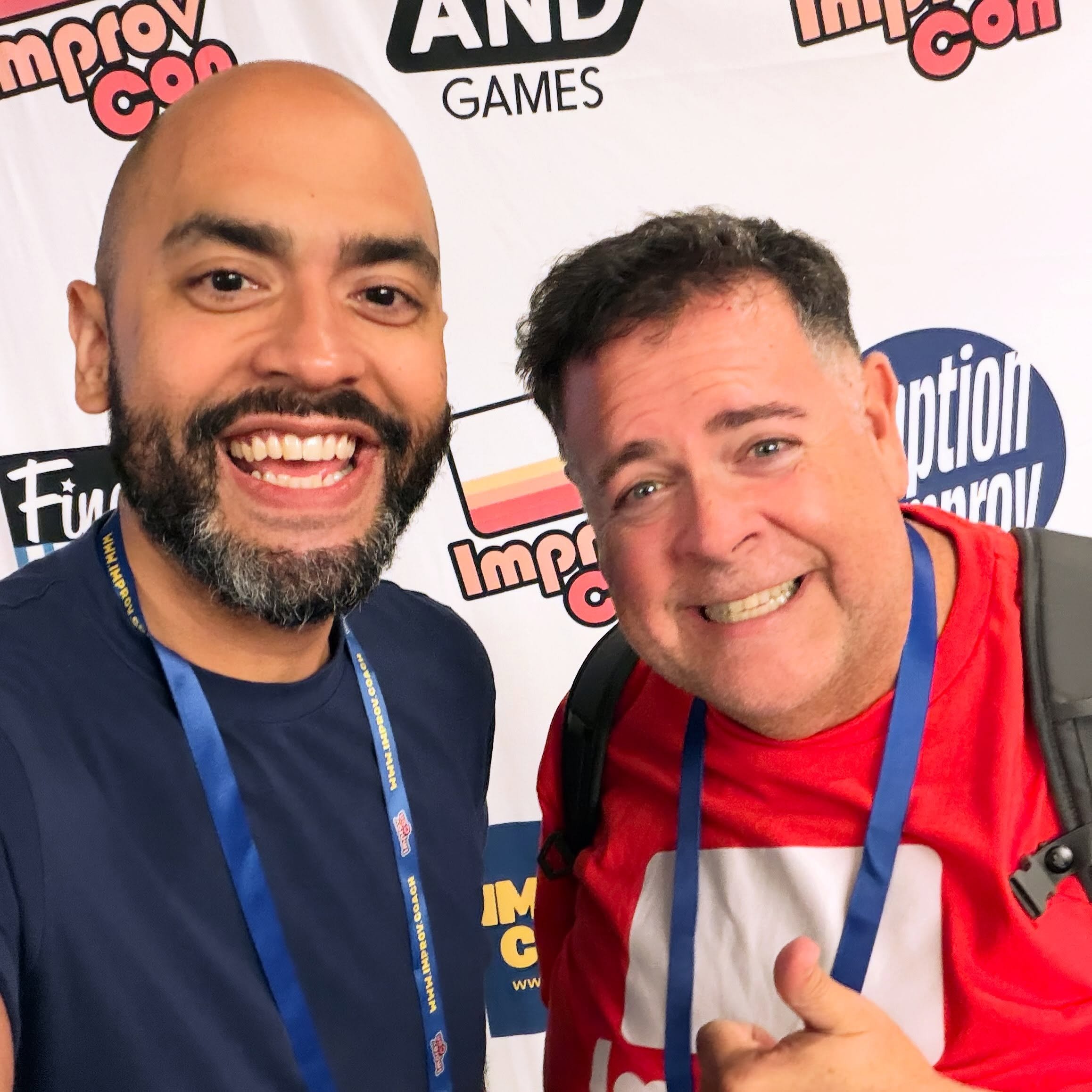 #improvcon &ldquo;step-and-repeat&rdquo;

And there @ccolthurst was, a free moment between all the things. I mean, it&rsquo;s incredible what Jazz and everyone involved helped to create, particularly the in-between moments 🙏🏽 The experience at @imp