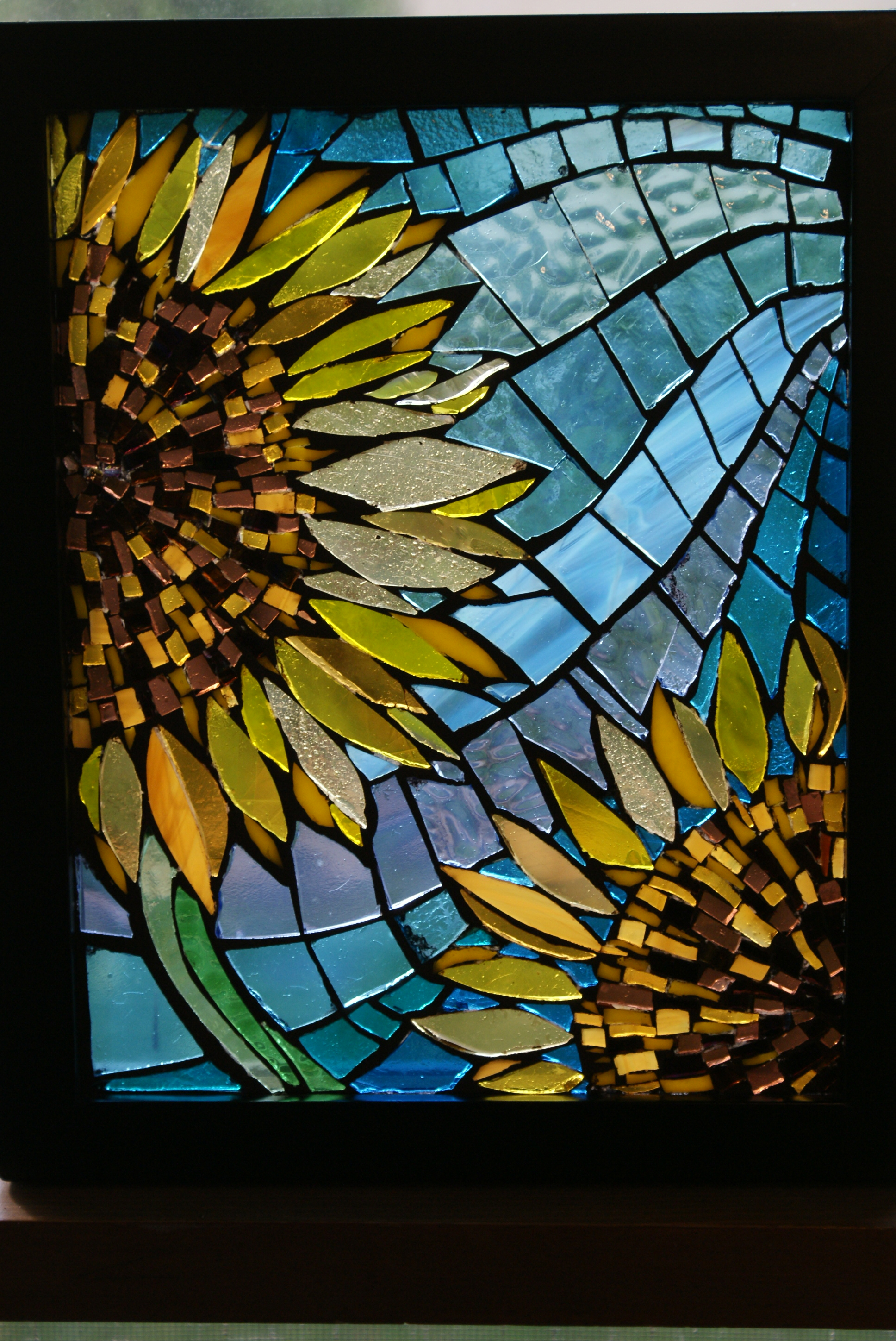 "Backlit Sunflowers" Mosaic