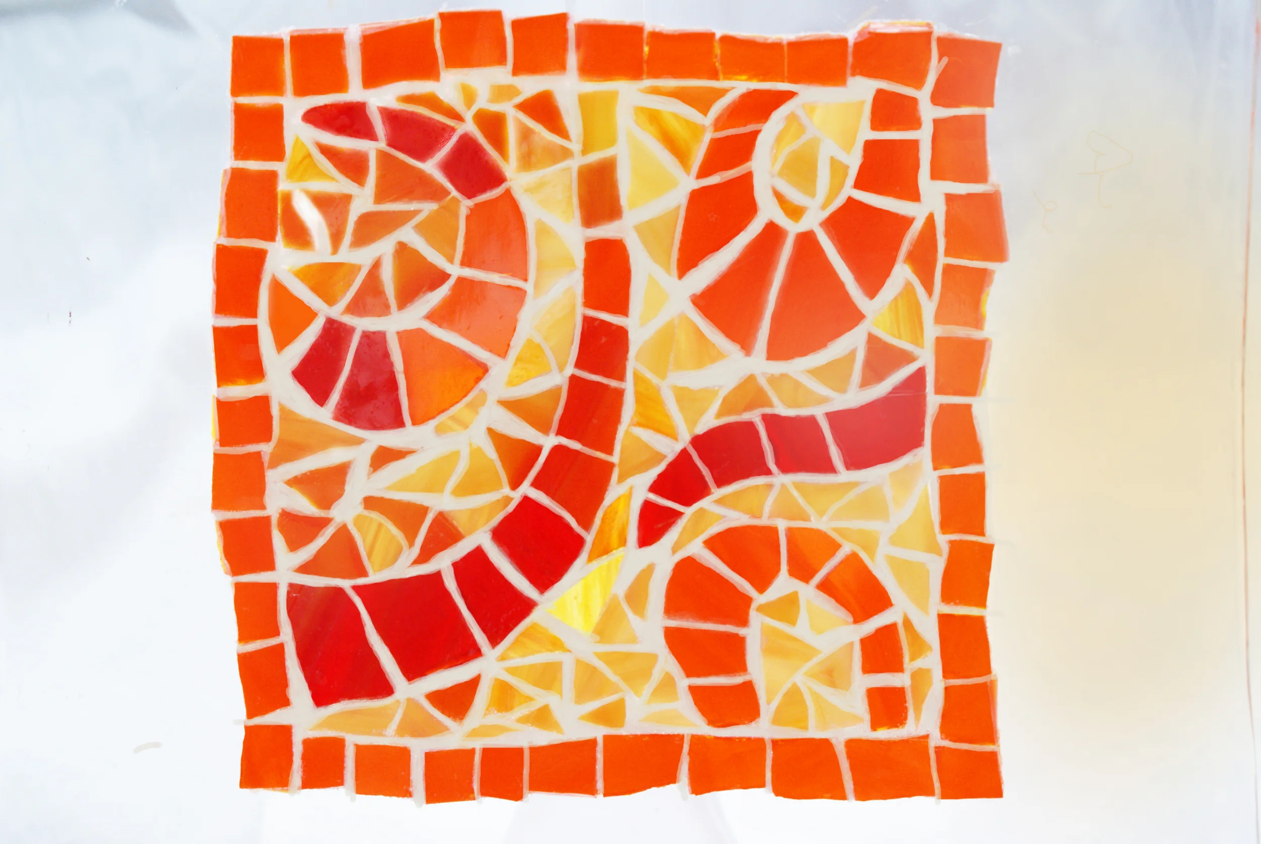 "Orange Swirls" Mosaic