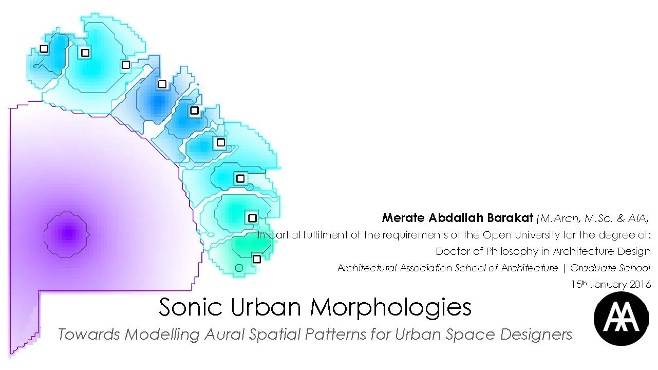 Sonic Urban Morphologies: Towards Modelling Aural Spatial Patterns for Urban Space Designers